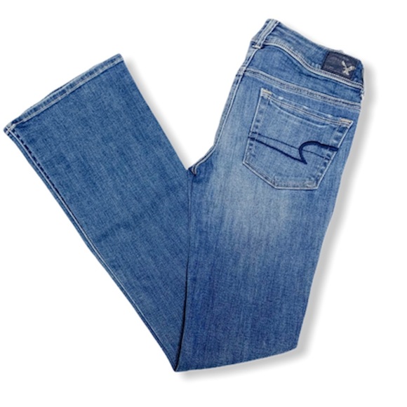 American Eagle Kick Boot Super Stretch Jeans Sz 0 - Picture 6 of 8